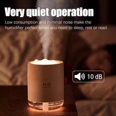 Ultraljud luftfuktare 500 ml med LED belysning