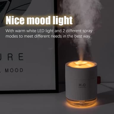 Ultraljud luftfuktare 500 ml med LED belysning
