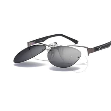 Clip-on Solglasögon med UV400 skydd och svart glas