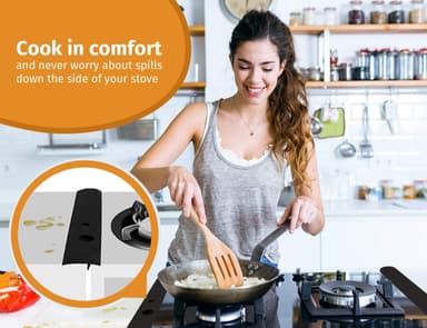 Spislist - håller rent mellan spis och skåp 61.5 cm Svart 1-pack
