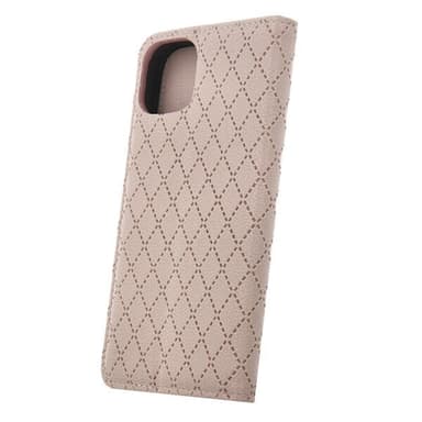 Stiligt fodral till iPhone 16 Pro Max med korthållare och vikbart stöd - Beige
