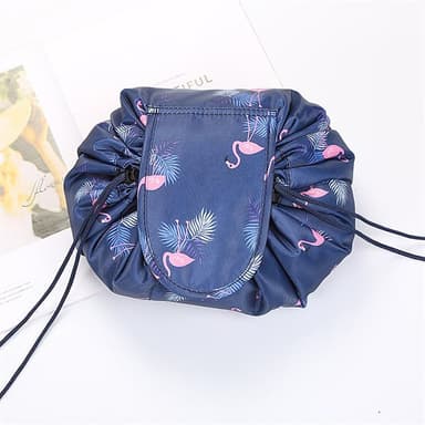 Makeup Bag - Blå/Flamingo