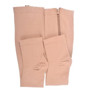 Stödstrumpor med dragkedja L/XL - Svart