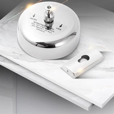 Utdragbar tvättlina / torklina med platsbesparande design - Silver