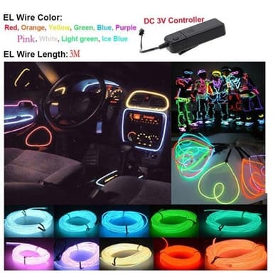 Batteridriven LED Glowstrip neonslinga - 3 meter