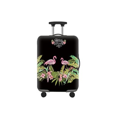Skyddande resväska, tjockt elastiskt bagagefodral XL Djungel flamingo