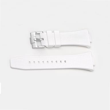 Tissot PRX Series Silikonarmband Vit Silverspänne