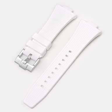 Tissot PRX Series Silikonarmband Vit Silverspänne