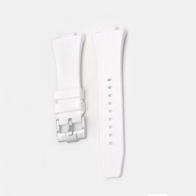 Tissot PRX Series Silikonarmband Vit Silverspänne