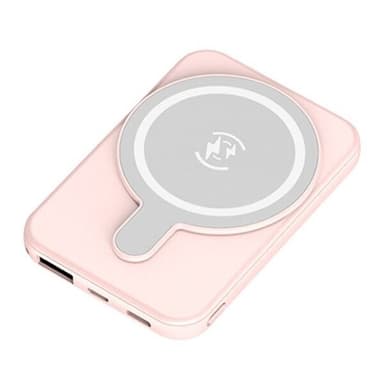 Powerbank med trådlös laddning Mag Safe 5000mAh - Rosa
