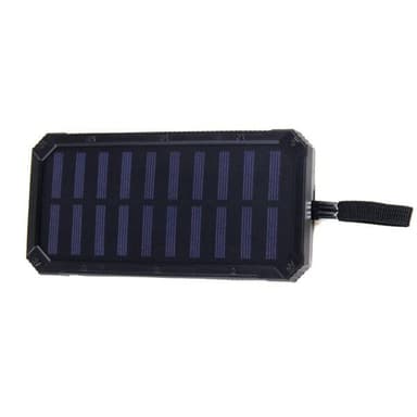 Powerbank 9000mAh med Solcellsladdning - Svart
