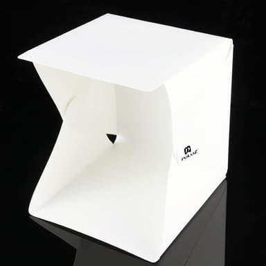 Fotostudio mini med LED-paneler - 2 bakgrunder