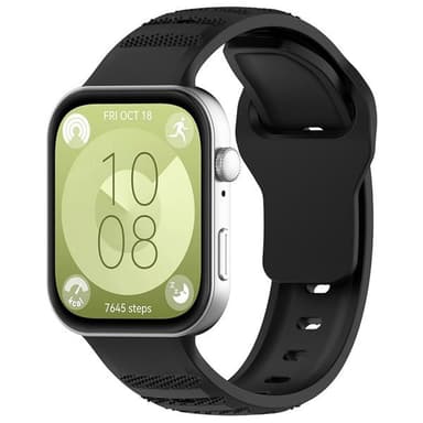 Huawei Fit 3 slitstarkt silikonarmband - Svart