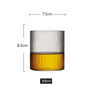 Räfflat Whiskeyglas 300ml