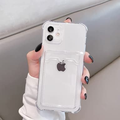 iPhone 12 skal med korthållare TPU transparent