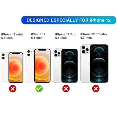iPhone 12 skal med korthållare TPU transparent