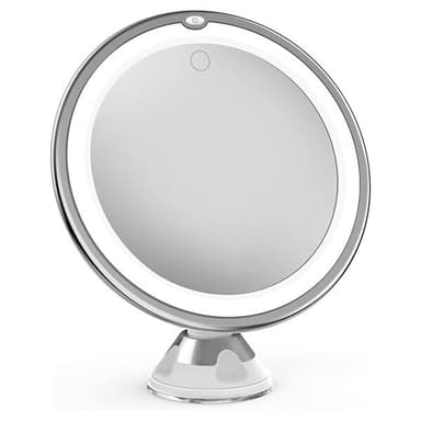 Löstagbar förstoringsspegel med LED-lampa och 10X förstoring