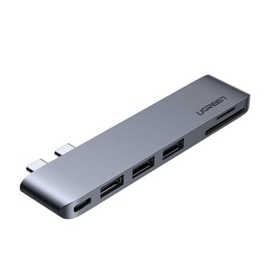 Ugreen Multihubb till MacBook Pro / Air- 2xUSB-C till 3xUSB & Minneskort
