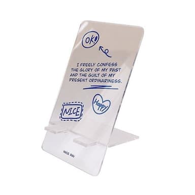Transparent memo board i akryl - 15x7,5 cm