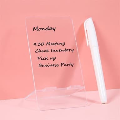 Transparent memo board i akryl - 15x7,5 cm