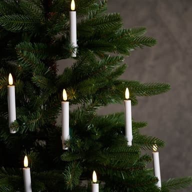 Day Julgransljus med LED 3D-låga & fjärrkontroll - 10-pack