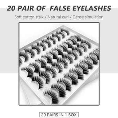 20 par Lösögonfransar 18mm