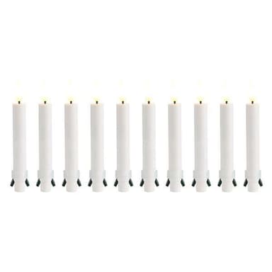 Day Julgransljus med LED 3D-låga & fjärrkontroll - 10-pack