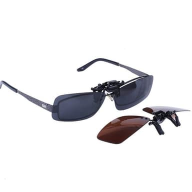 Clip-on solglasögon med UV-skydd - Svarta