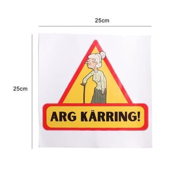 Bildekal - Arg Kärring