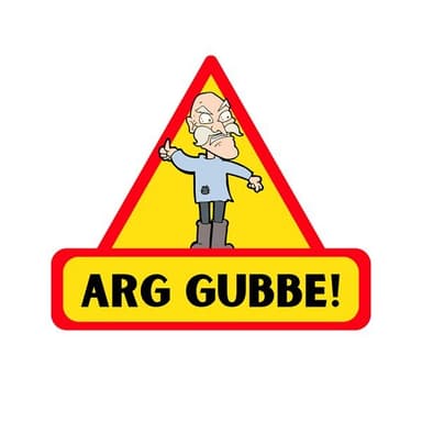 Bildekal - Arg Gubbe