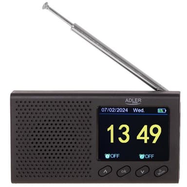 Adler Bärbar Klockradio med Bluetooth