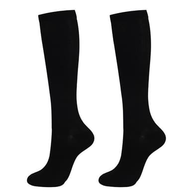 Stödstrumpor av nylon storlek L/XL - Svart