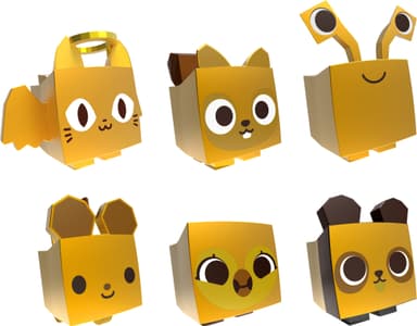 Play Pet Mystery Egg leksaksset (4-pack,Pet Simulator X)