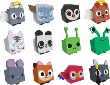 Play Pet Mystery Egg leksaksset (4-pack,Pet Simulator X)
