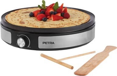 Petra 2-i-1 vändbart crepejärn 500014 (svart)