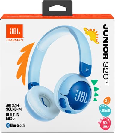 JBL Junior 320BT on ear-hörlurar (blå)