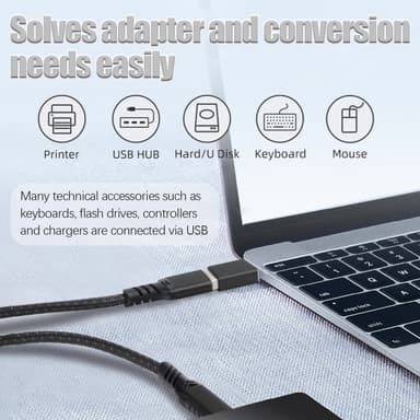 Supersnabb adapter USB-C till USB 3.0 Svart