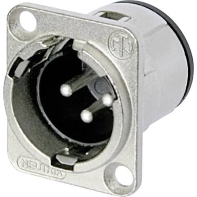Neutrik NC3MD-V XLR-kontakter Flänsstickkontakt rak