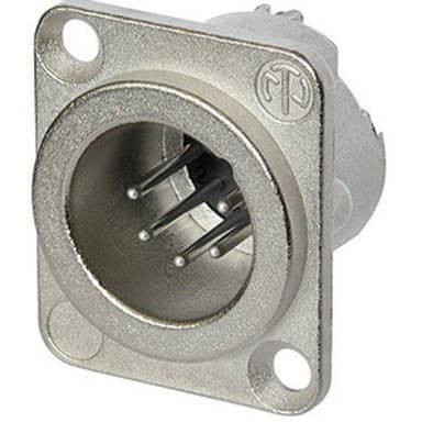 Neutrik NC5MD-LX XLR-kontakter Flänsstickkontakt rak