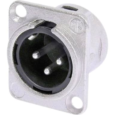 Neutrik NC3MDL1 XLR-kontakter Flänsstickkontakt rak