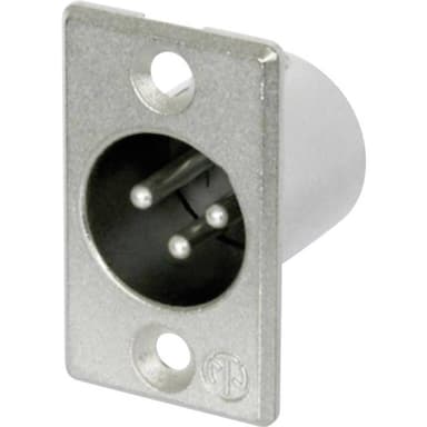 Neutrik NC3MP XLR-kontakter Flänsstickkontakt rak