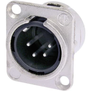 Neutrik NC4MDL1 XLR-kontakter Flänsstickkontakt rak