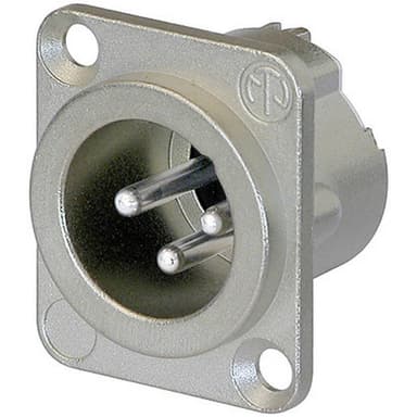 Neutrik NC3MD-LX XLR-kontakter Flänsstickkontakt rak