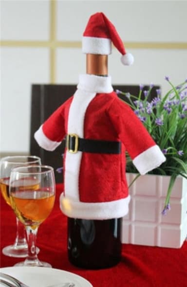 Dekoration till vinflaska, Tomte