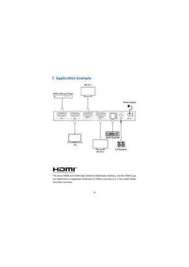 NÖRDIC 8K HDMI 2.1 Matrix switch 2x2 med audio extractor Toslink & Stereo EDID CEC, Dolby Atmos, Digital Plus, DTS-EX