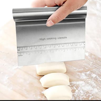 Degskrapa Rostfritt stål Slicer Pastry Pizza Cutter med mätskala
