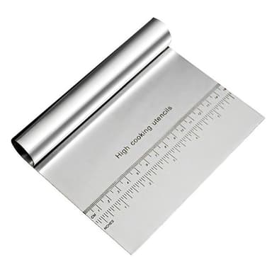 Degskrapa Rostfritt stål Slicer Pastry Pizza Cutter med mätskala