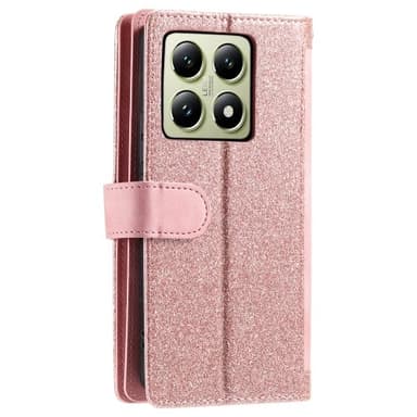 För Xiaomi 14T Pro Fodral med Dragkedja och 9 Kortplatser