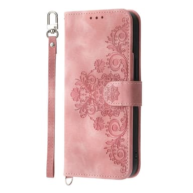 Till Samsung Galaxy A16 5G / A16 4G Fodral med Blommönster Plånboksfodral - Rosa