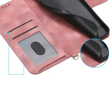 Till Samsung Galaxy A16 5G / A16 4G Fodral med Blommönster Plånboksfodral - Rosa
